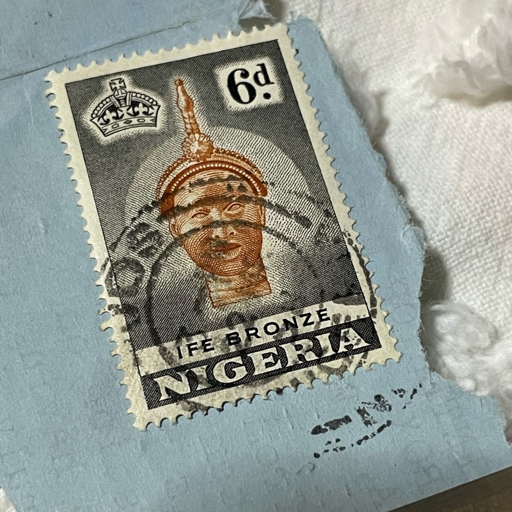 Vintage 1953 Nigerian Postage Stamp (set of 2)